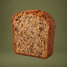Banana walnut bread slice