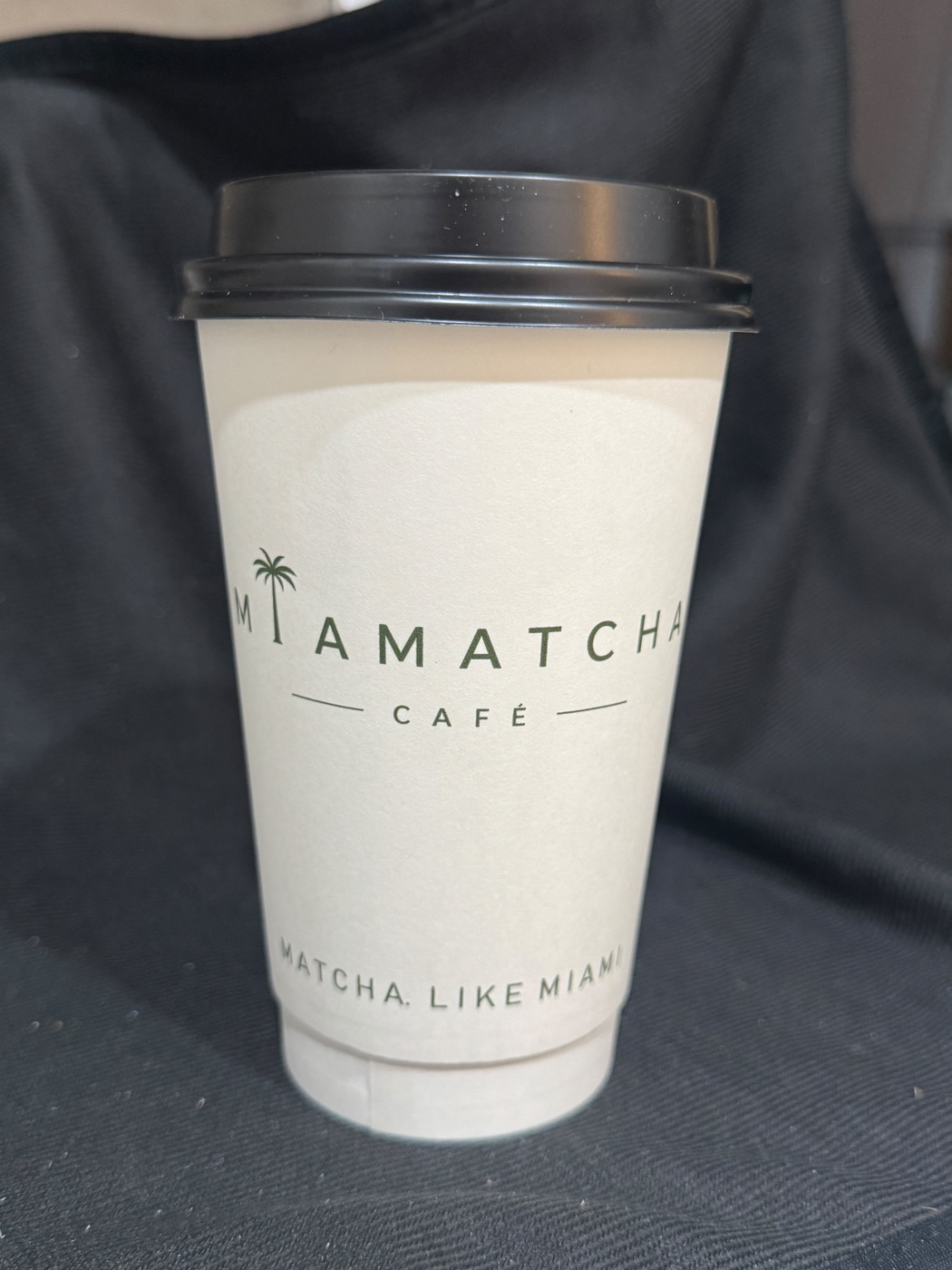 Cream MiaMatcha cup, matcha like Miami