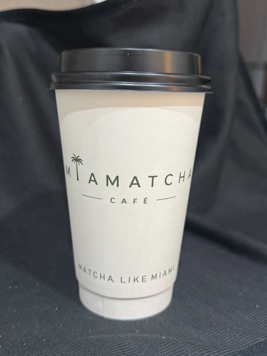 Cream MiaMatcha cup, matcha like Miami