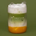 Iced mango matcha cappuccino