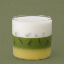 Iced yuzu matcha latte