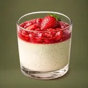 Matcha strawberry panna cotta