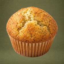 Lemon poppy seed muffin