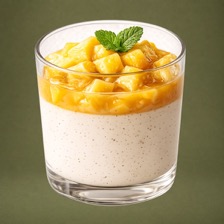 Vanilla mango panna cotta