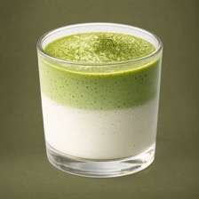 Vanilla matcha panna cotta